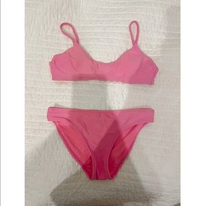 aerie baby pink scoop neck bikini